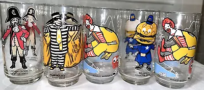 Vintage McDonald’s Collector Drinking Glasses Set Of 5 • $23.99