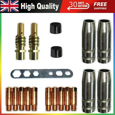 £6.99 • Buy 19PCS M6 Torch Welder Contact Tips Holder Gas Nozzle For Welding MIG/MAG MB-15AK