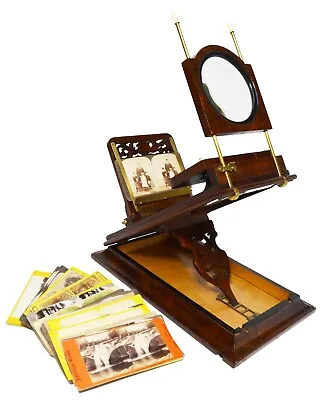 £565 • Buy Antique Stereoscope Graphoscope Stereo 3D Viewer, Folding, Circa 1880, 28 Cards