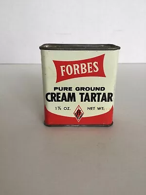 Vintage Forbes Cream Of Tartar Spice Tin Jas H. Forbes Tea St. Louis MO • $14.95