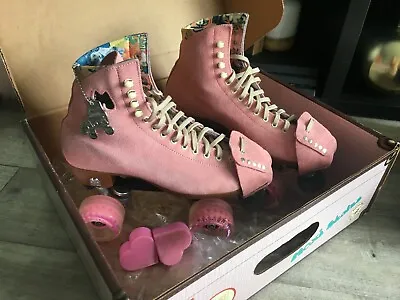 Moxi Lolly Roller Skates Size 8 W/matching Grindstone Heartstoppers Toe Caps • $475