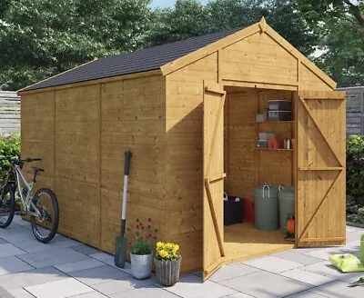 BillyOh Expert Wooden Garden Shed 10x8ft-16x8ft Apex Roof Windows Windowless • £1049