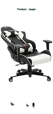 £30 • Buy Ergonomic Reclining Gaming Chair Black With Hints Of Red