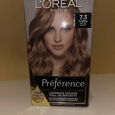 L'Oreal Paris Preference Permanent Hair Colour 7.3 Florida Golden Blonde • £10.95