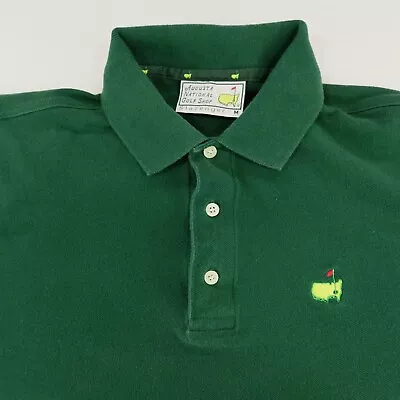 Vtg Masters Augusta National Slazenger Shirt Mens Medium Green Golf Polo Cotton • $15.29