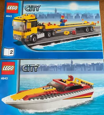 LEGO CITY 4643 Speed Boat Transporter  Truck And Speedboat • $47.50