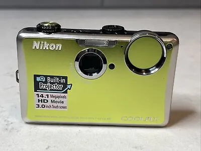Nikon COOLPIX S1100pj Green 14.1 MP Digital Camera Projector Bundle NEW/Open Box • $137.22