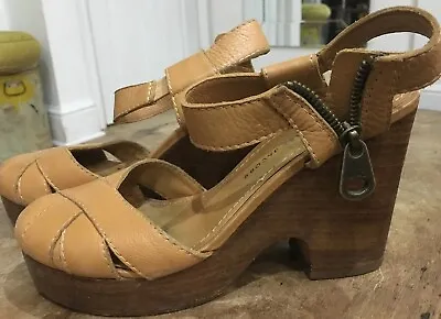 Marc By Marc Jacobs Clog Shoes Size 37 UK4 Vintage Style Biba Style • £35