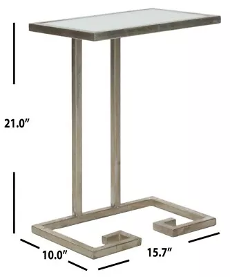 Safavieh Murphy Silver Leaf Accent Table Reduced Price 2172714416 FOX2529B • $82