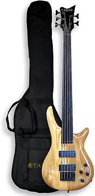 Fretless 5 String Electric Bass Bolt_On Maple NeckBasswood Body • $267.99