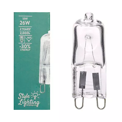 £4.28 • Buy 10 X Style Lighting G9 18W = 25W Halogen Energy Saving Capsule Light Bulbs