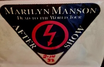 Marilyn Manson Dead To The World Tour After Show Pass • $35