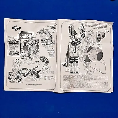 Vintage Evel Knievel Escape From Skull Canyon Instructions - Ideal Toy Corp 1975 • $37.95
