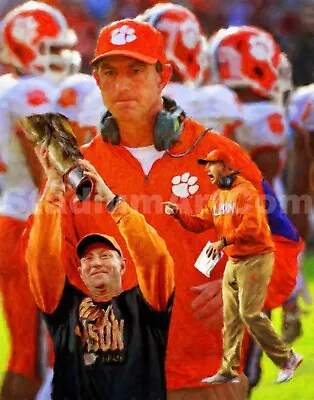 Dabo Swinney Clemson Tigers NCAA College Football Art 03 8x10 - 48x36 • $189