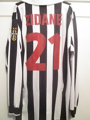 Juventus 1999-2000 Zidane 10 LS Home Football Shirt XL  /48294 Original Vintage • £449.99