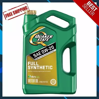 🔥DAILY SALE🔥 Quaker State Full Synthetic 0W-20 Motor Oil 5-Quart • $21.66