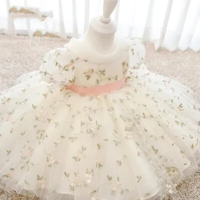 Toddler Girls Baby Dress Floral Princess Party Wedding Tulle Tutu Dress Pageant • $17.99