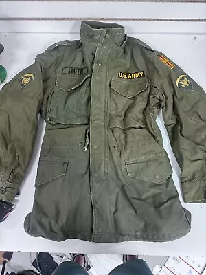 Vintage M1951 Cold Wether US ARMY Field Jacket Sz Small Military OG107 Coat M51 • $175
