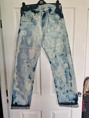 Levis Vintage Clothing Acid Wash Selvedge Denim Jeans W30 • £22.99