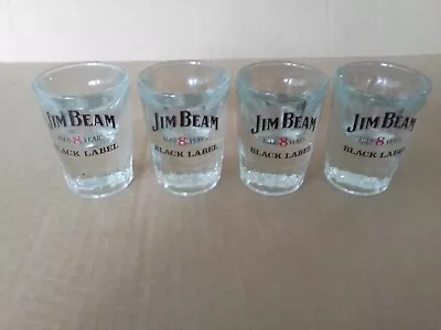 4 X Jim Beam Black Label Collectable Shot Glasses • $15