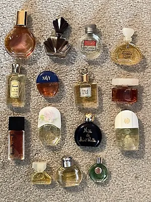 Lot Of 15 Mini Perfume Bottles All Full: Burberry Hugo Niki Worth Azzaro+++ • $50