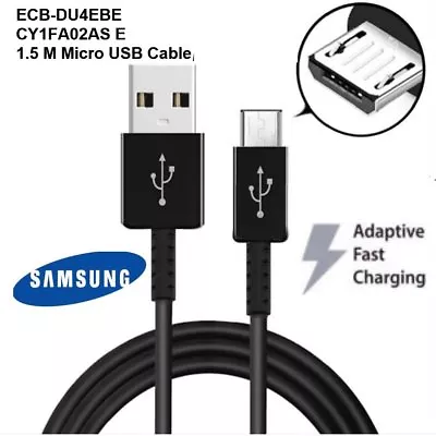 Genuine Samsung Fast Charge Micro USB 1.5M Cable For Galaxy S6 S6+S7S7+ Black • $6.99