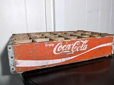 SHIP/PICK-UP   / Vintage Fort Worth Coca-Cola 24 Bottle Crate | Subdivided Wood • $20