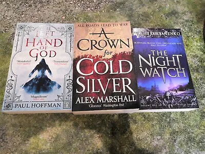 Fantasy Book Bundle The Night Watch And The Left Hand Of God And A Crown For... • £15