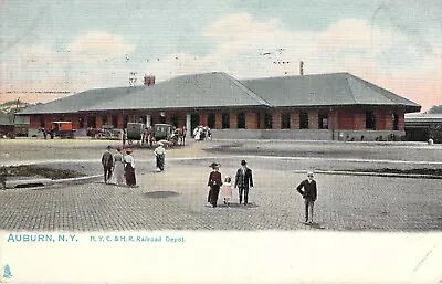 Auburn N. Y. N. Y. C. & H.R. Railroad Depot Posted 1907 • $8