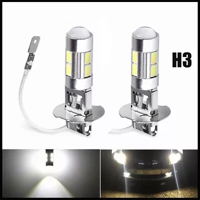 2pcs H3 Led 55w Headlight Fog Driving Light Bulbs Car Lamp Globes Cold White Au • $9.94