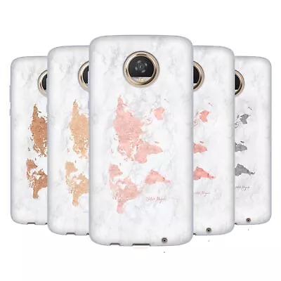 Nature Magick Rose Gold World Map On Marble Soft Gel Case For Motorola Phones • $19.95