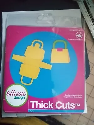 Sizzix Ellison  Thick Cuts Diehandbag Purse Cuts  Card Fabric Felt Leathe • £4.99