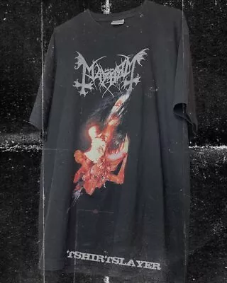 Mayhem 1998 Live In Bischofswerda Rare Design T Shirt Short Sleeve Tee NH9655 • $16.99