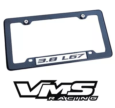 Vms 1 Carbon Fiber Look License Plate Frame For Chevy 3.8 L67 Bksl • $20.95