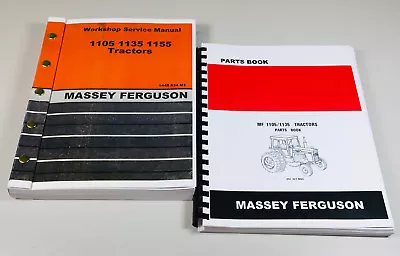 Mf Massey Ferguson 1105 1135 Tractor Service Manual Parts Catalog Set • $79.97