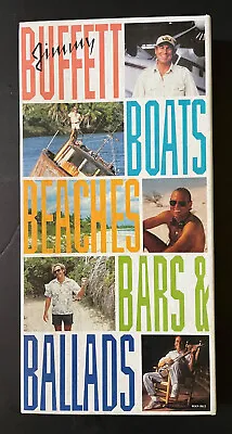$5.50 • Buy Vintage Jimmy Buffet Boats Beaches Bars & Ballads 3 Cassette Tape Box Set + Book