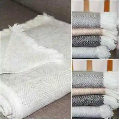 £87.99 • Buy Cashmere Throw Blankets Sofa Living Room Spread Large Shawl Wrap Thick Handwoven