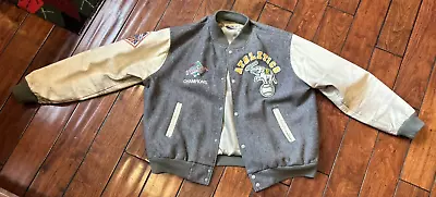 Vtg '89 WORLD SERIES CHAMPIONS Oakland A's Athletics Chalk Line Jacket Sz XXL • $199