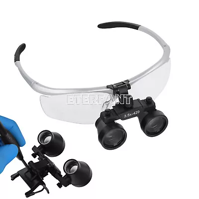ETERFANT Dental Medical Surgical HD Binocular Magnifier Loupes 3.5X-420MM Silver • $36.41