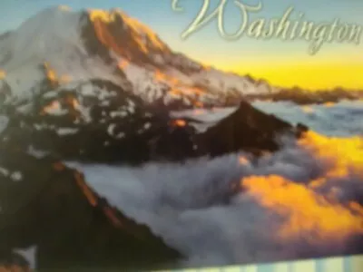 Beautiful Post Card Aerial View Mt.rainier's Last Light Tacoma Washington • $3.84