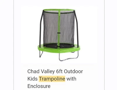 £40 • Buy Chad Valley Trampoline With Folding Enclosure 6ft