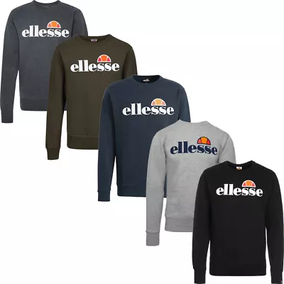 £29.99 • Buy Ellesse Mens Sweatshirt Succiso Fleece Crew Neck Tops Sports Gym Jumper Cotton