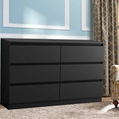 Modern Bedside Table Cabinet Chest Of Drawers Bedroom Furniture Dark Grey White • £116.99