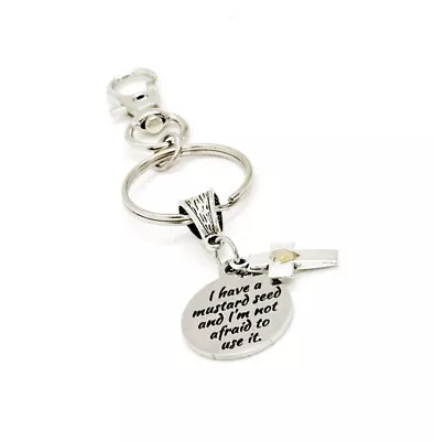 I Have A Mustard Seed Heart Cross Keychain Faith Gift Matthew 17 20 Christian • $12.95