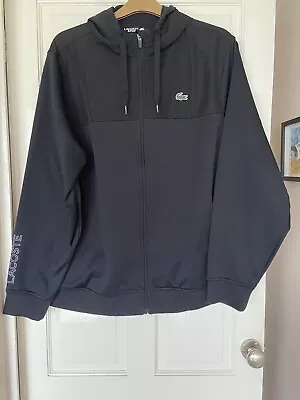 Lacoste Hooded Jacket Zip Hoodie Black SH3462 Size XXL • £0.99