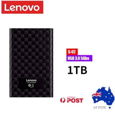 Lenovo 1TB 5Gbps Hard Disk Drives SATA3 Micro USB 3.0 Portable External HDD • $99.95