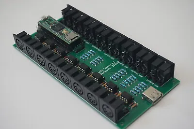 Teensy 4.1 MIDI Breakout Board 8in 8out USB Host DIY Kit Midithru Box Interface • $41.99