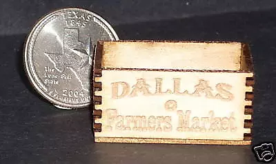 Dollhouse Miniature Dallas Farmer's Market Produce Crate 1:12 Fruit Vegetable • $3