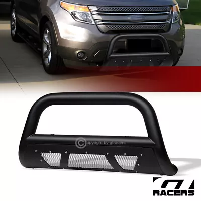 For 2011-2019 Ford Explorer Textured Blk Studded Mesh Bull Bar Push Bumper Guard • $170