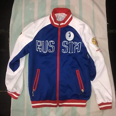 Russia National Team Track Jacket Youth L / Womens S - M Blue Eagle Crown Soccer • $30